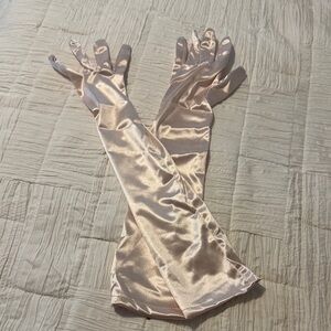Elegant Long Satin Gloves